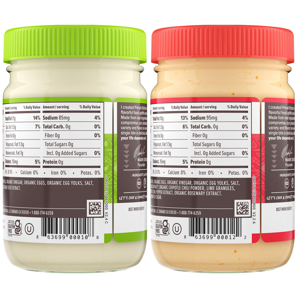 Primal Kitchen Chipotle Lime Avocado Oil Mayo bottle adds smoky heat for dips