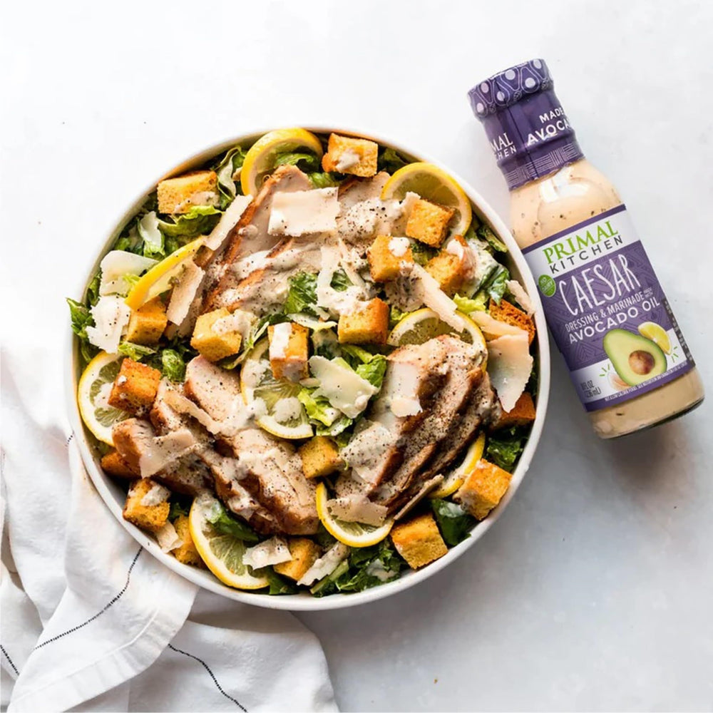 Primal Kitchen Caesar dressing as dipping sauce for vegetables