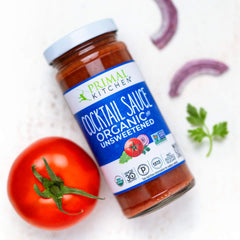 Primal Kitchen entertaining seafood platter featuring real ingredients sauces
