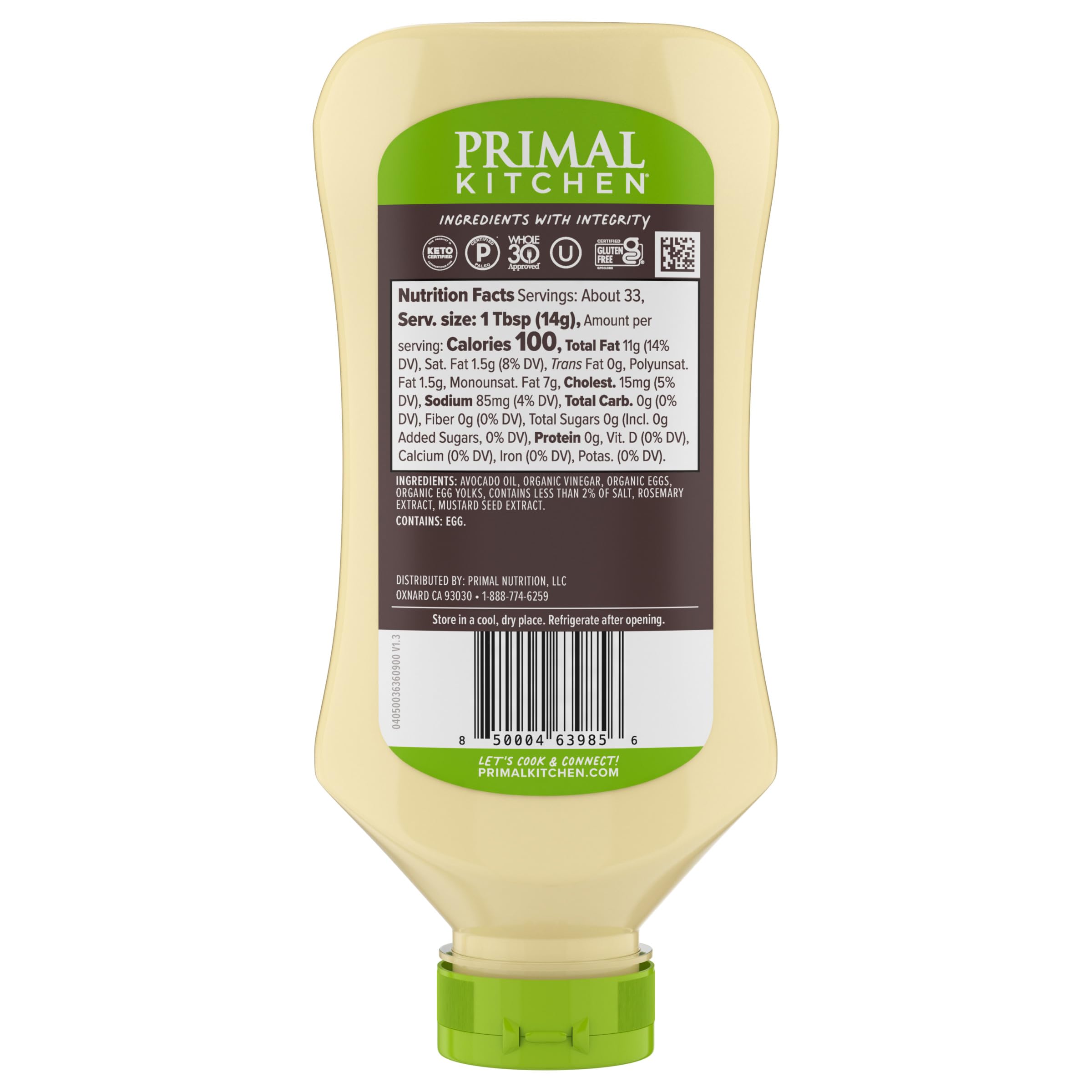 Primal Kitchen Mayo Avocado Oil Squeeze for kitchen use in recipes