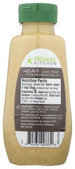 Primal Kitchen Dijon Organic Mustard label closeup highlighting clean ingredients