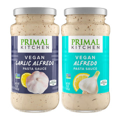Primal Kitchen No-Dairy Alfredo Original bottle, ready to elevate dairy-free pasta with creaminess