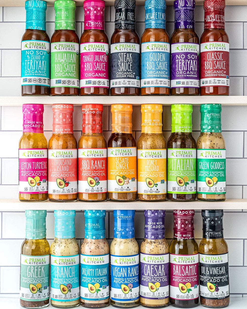 Primal Kitchen BBQ trio packaging shows keto-friendly, gluten-free sauces