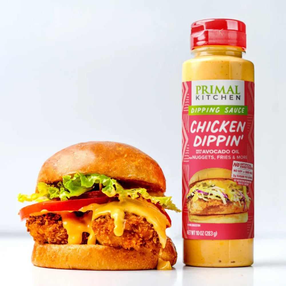 Primal Kitchen Sauce Dip Chicken salad topping adds zing to greens.