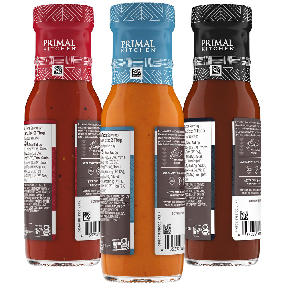 Primal Kitchen Golden BBQ sauce glaze over vegetables for a glossy finish