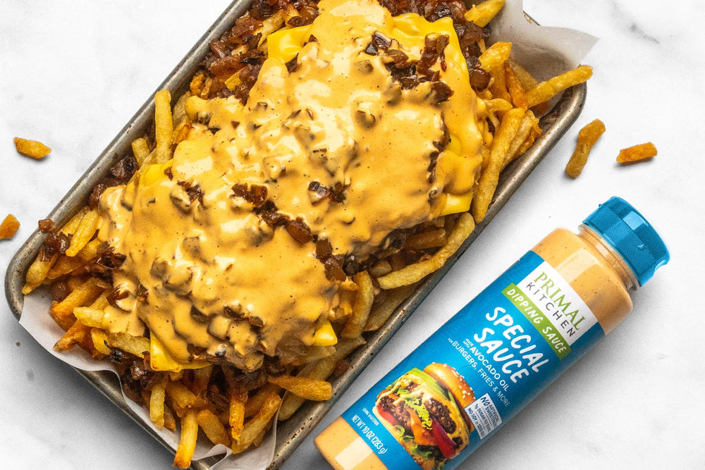 Primal Kitchen Special Sauce bottle elevates burgers and sandwiches