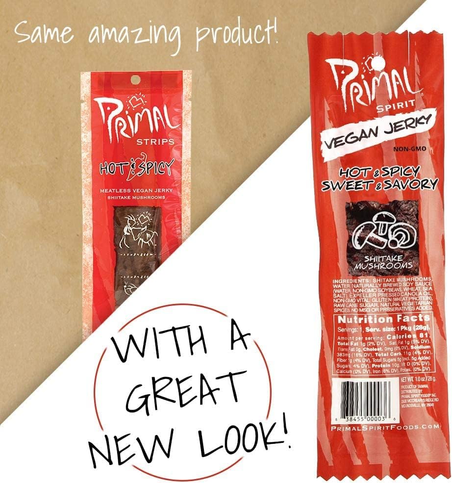 Primal Spirit Shiitake Jerky snack supporting active lifestyles.