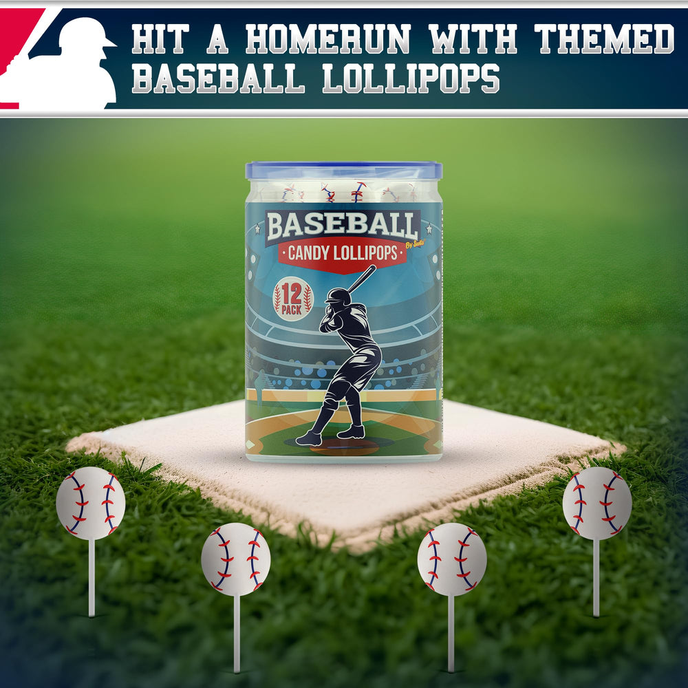 Primary Colors Candy Baseball Party Favors suitable for kids' events and sport-themed gatherings.