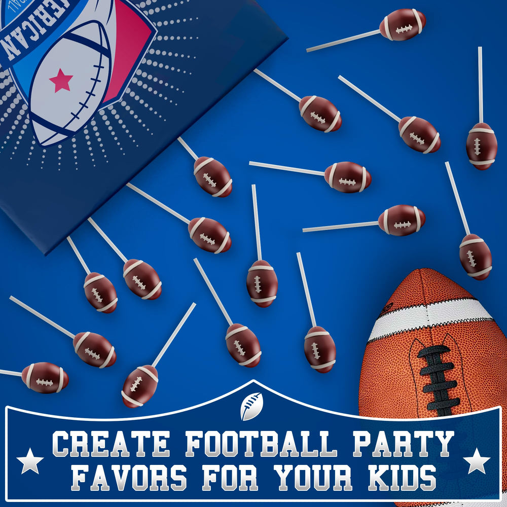 Primary Colors Candy Raspberry Football Lollipops, individually wrapped for sharing
