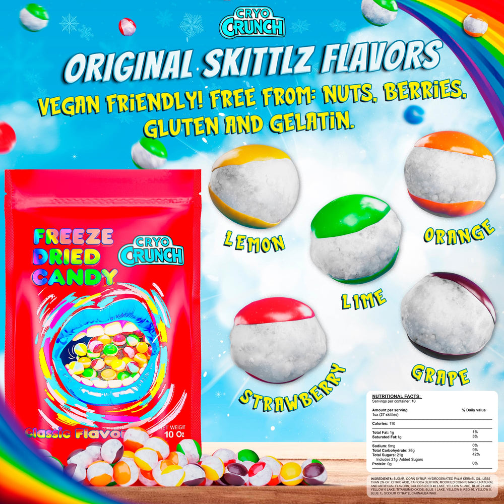 Primary Colors Candy on-the-go snack pack displayed for quick crunchy satisfaction.