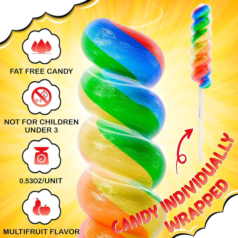 Primary Colors Candy bright lollipops for birthdays, carnivals, and circus-themed events.