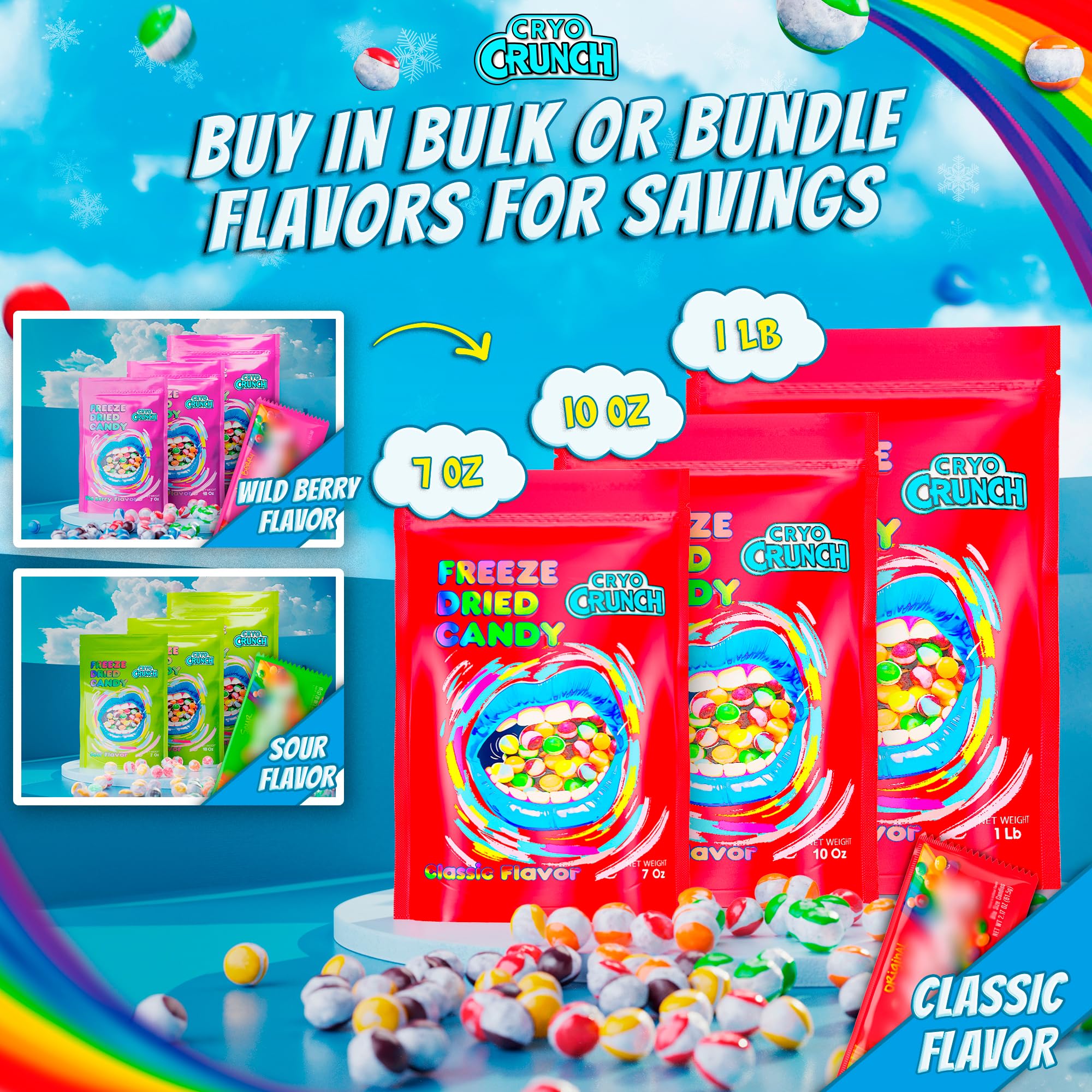Vegan, nut-free Primary Colors Candy freeze-dried candy option ideal for shared treats.