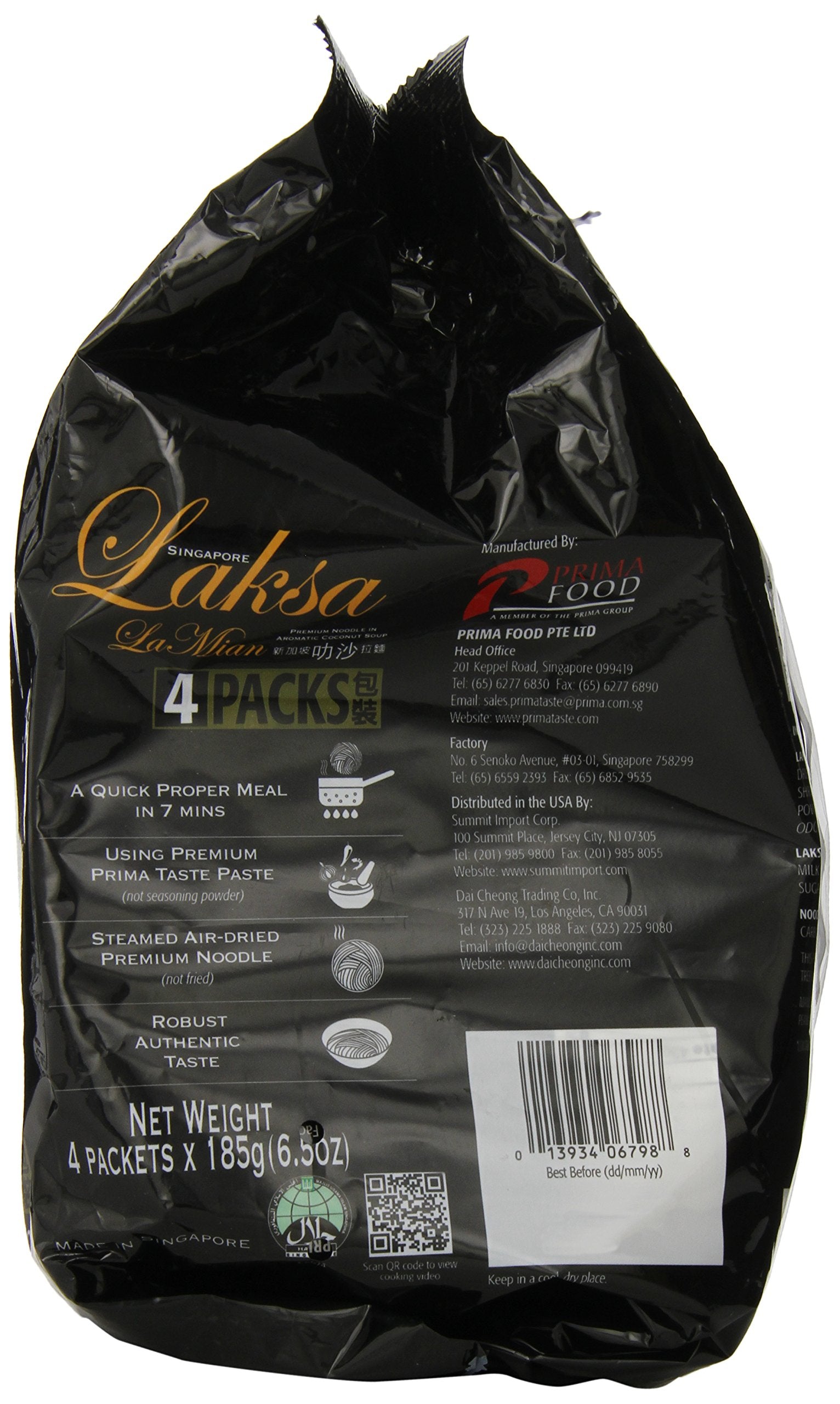Ready-to-heat Prima Taste Laksa Lamian serves authentic hawker-style flavor.