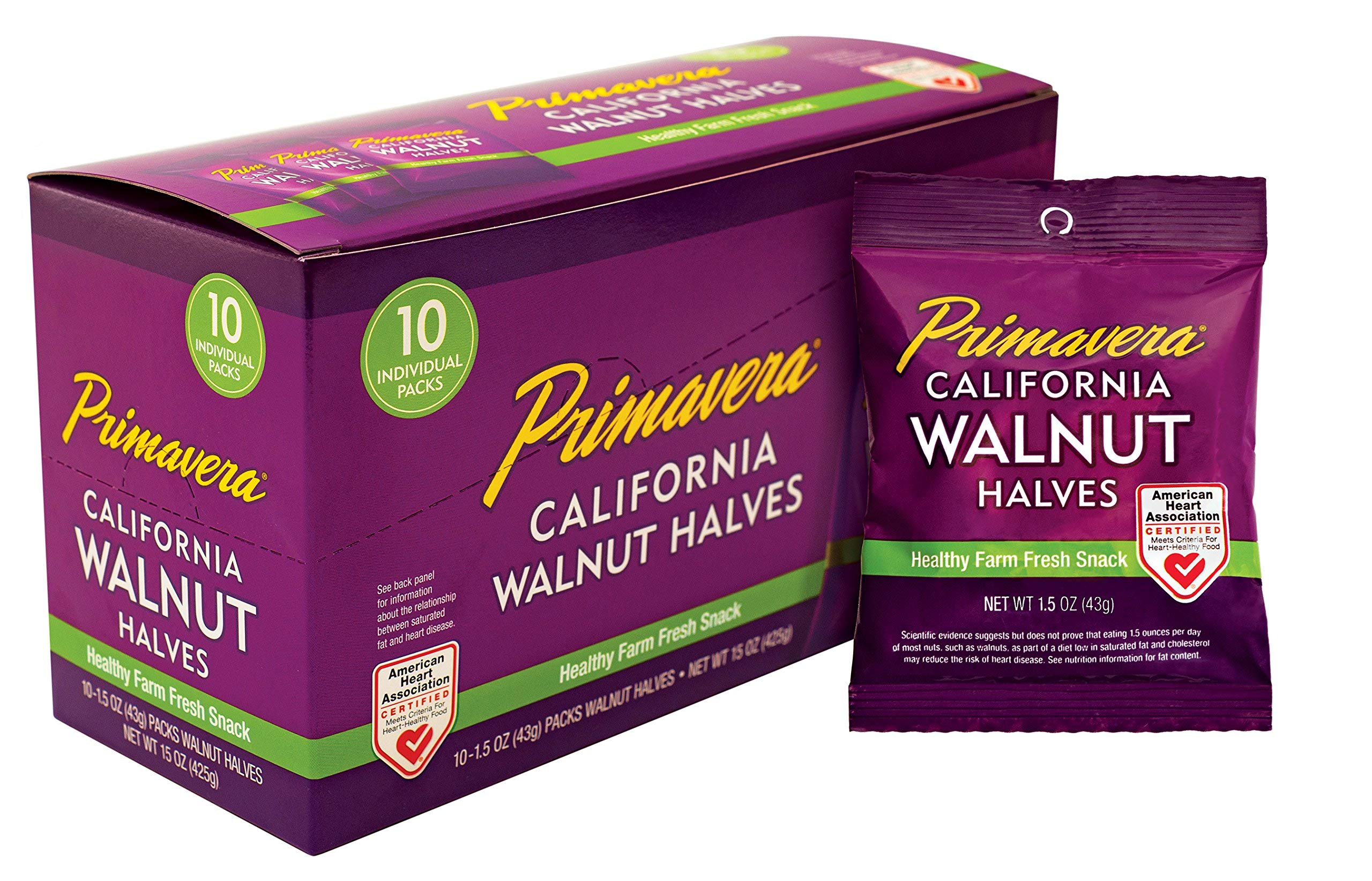 Primavera walnut snack pack box for grab-and-go healthy snacking