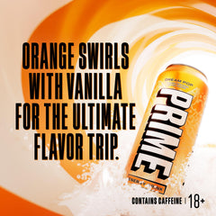 Prime Energy DREAMPOP can nutrition panel close-up highlighting zero sugar and low calories