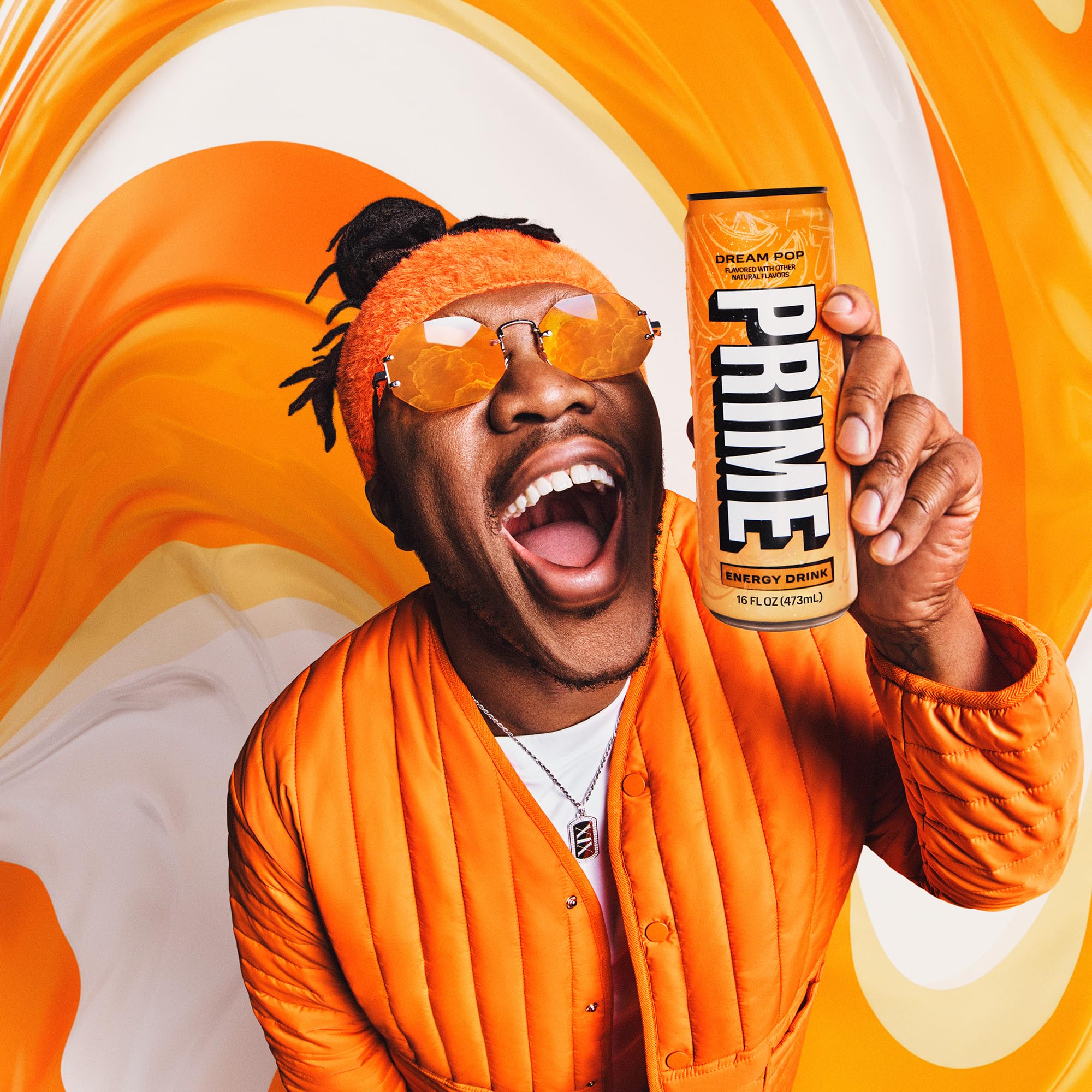 Prime Energy DREAMPOP glass after pour with ice suggesting a cooling, energizing moment