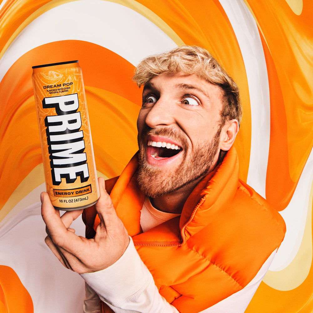 Prime Energy DREAMPOP vegan badge close-up communicates plant-based formula