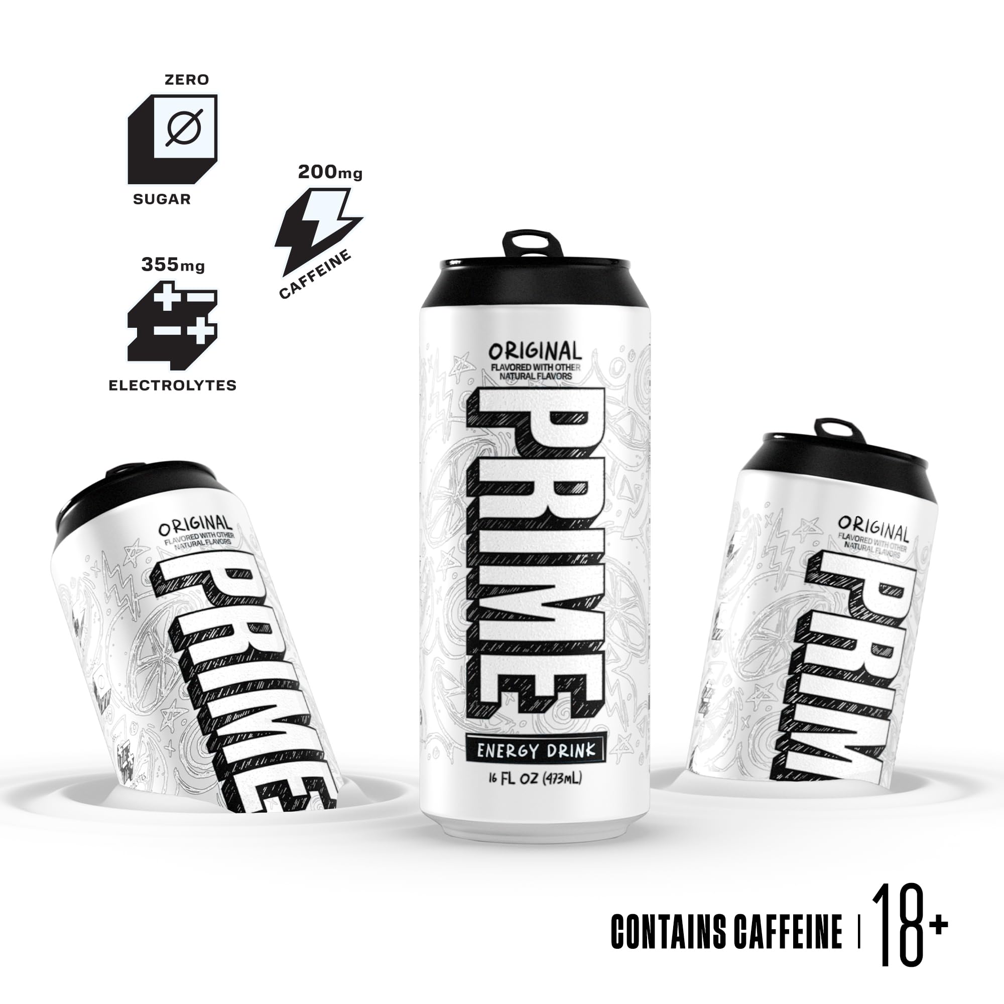 Prime Energy Original can pour motion suggesting on the go hydration