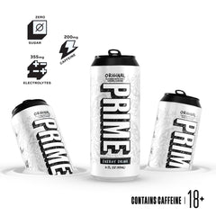 Prime Energy Original can pour motion suggesting on the go hydration