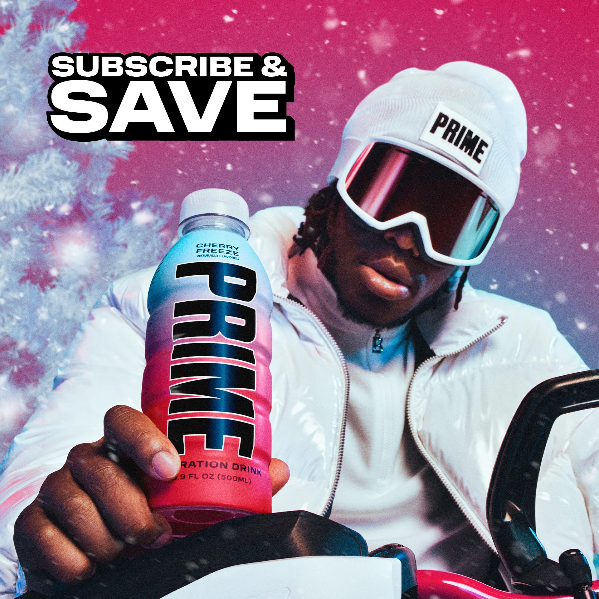 Prime Hydration Cherry Freeze on desk after work supports steady hydration without sugar spikes.