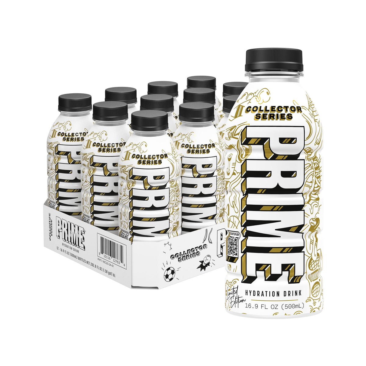PRIME Hydration Collector Series bottle front displaying bold flavor and design