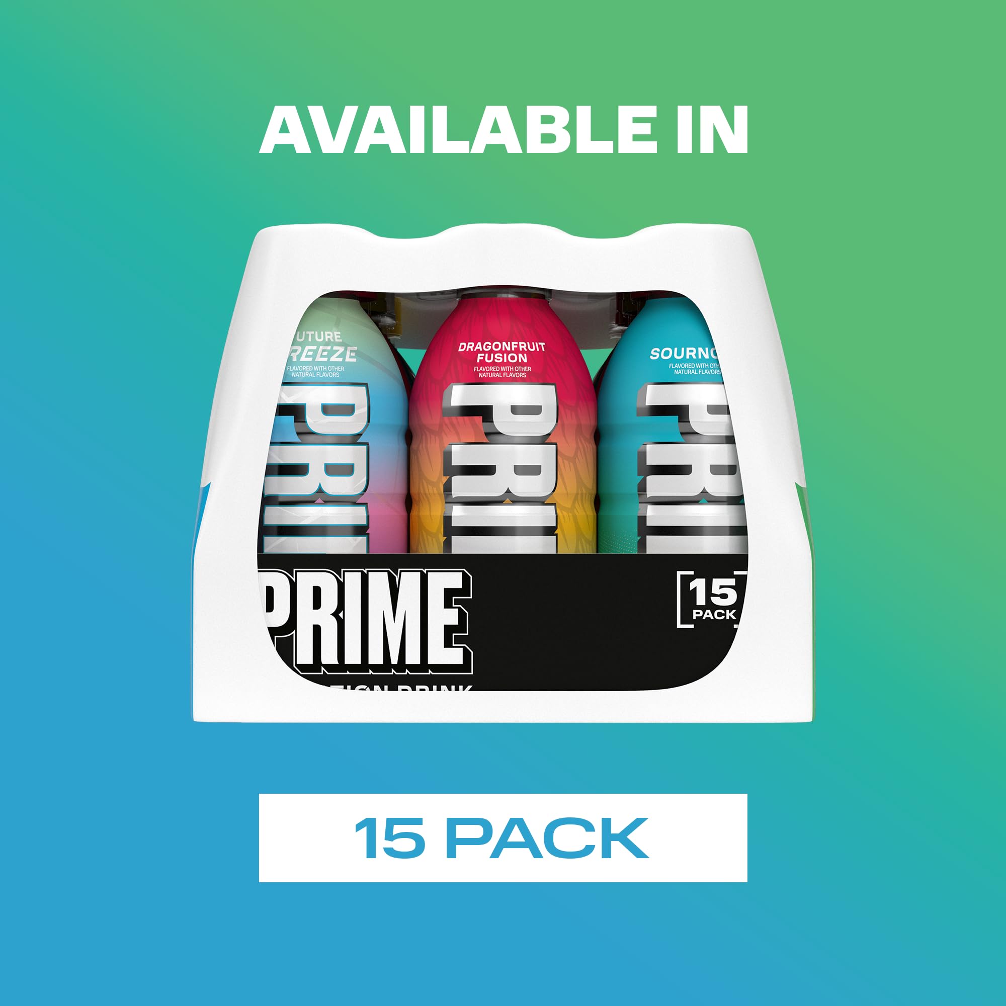 PRIME Hydration flavor collection display encouraging varied hydration choices