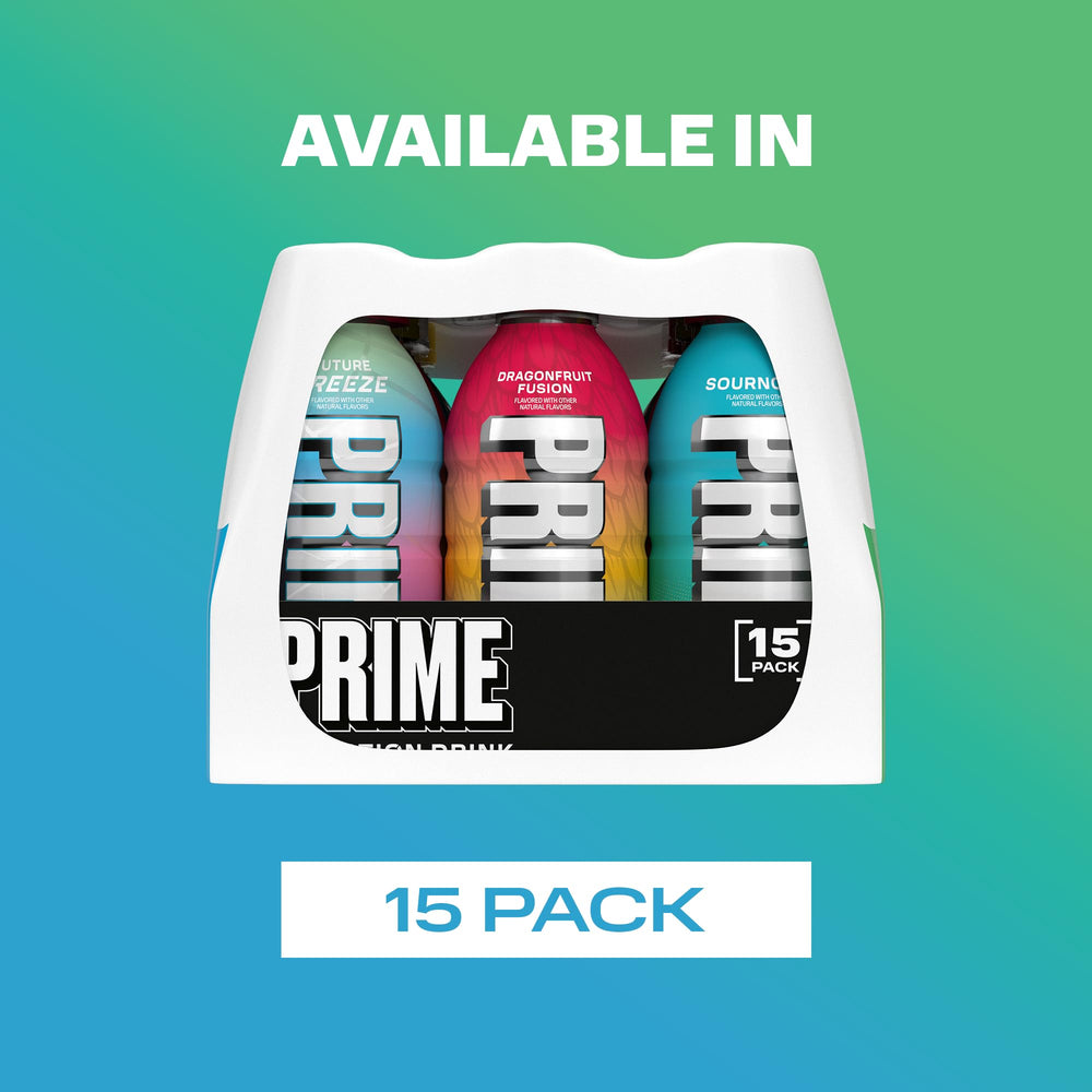 PRIME Hydration flavor collection display encouraging varied hydration choices
