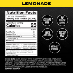Pouring PRIME Hydration Lemonade into a glass after training.