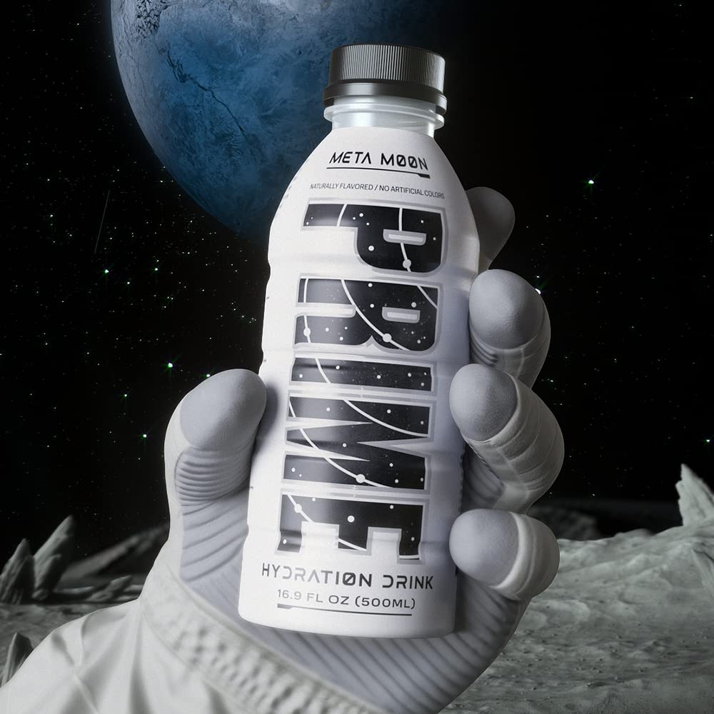 Prime Hydration META MOON bottle with natural flavor notes.