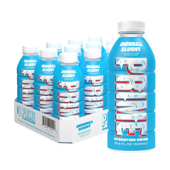 PRIME Hydration Snowball Slushy bottle with refreshing electrolytes for workouts.