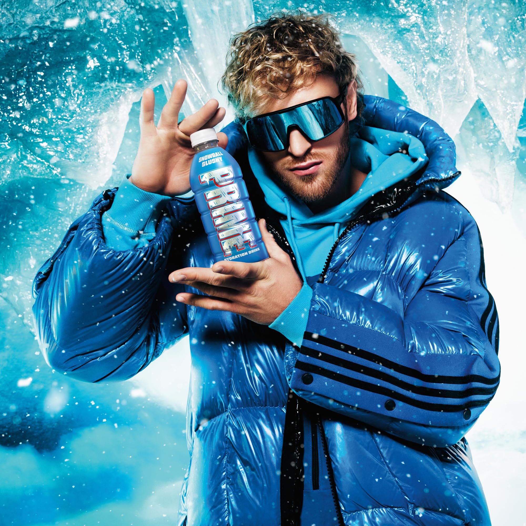Fridge-ready PRIME Hydration Snowball Slushy cooling before a workout.