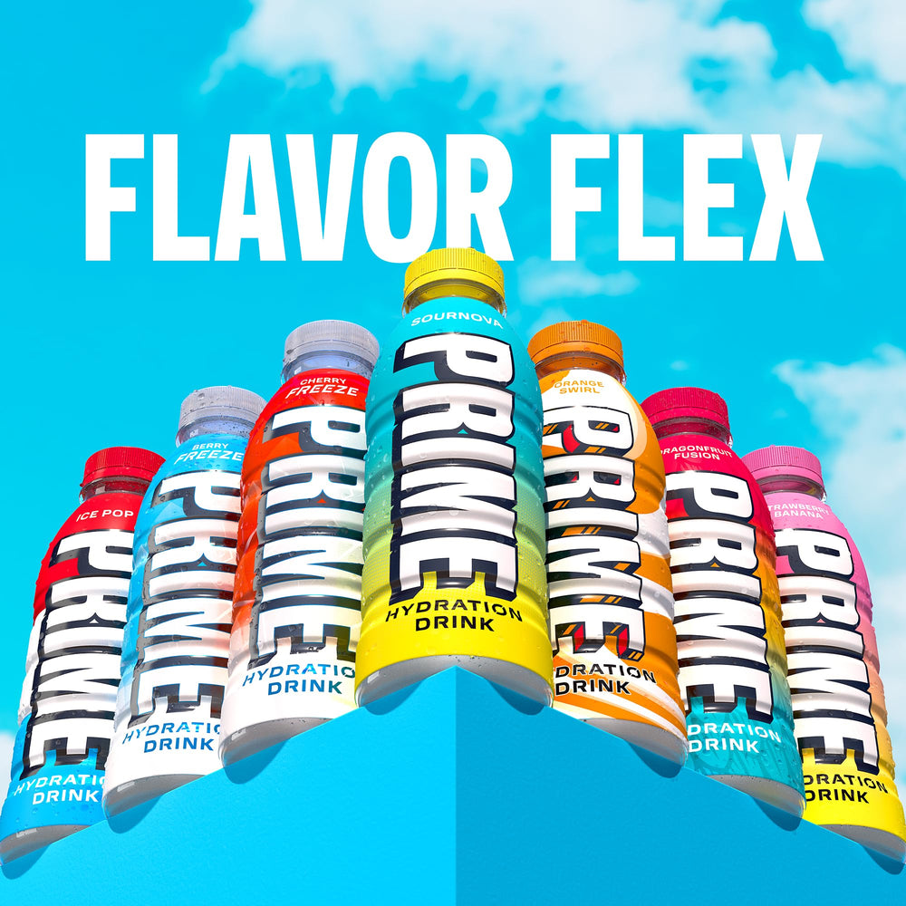 PRIME Hydration Sour Nova after-workout scene illustrating electrolyte-rich recovery drink