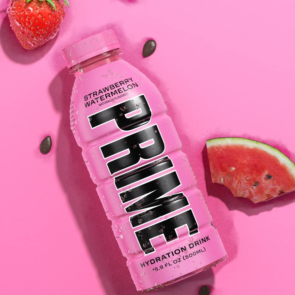 PRIME Hydration Strawberry Watermelon in gym scene for on-the-go hydration