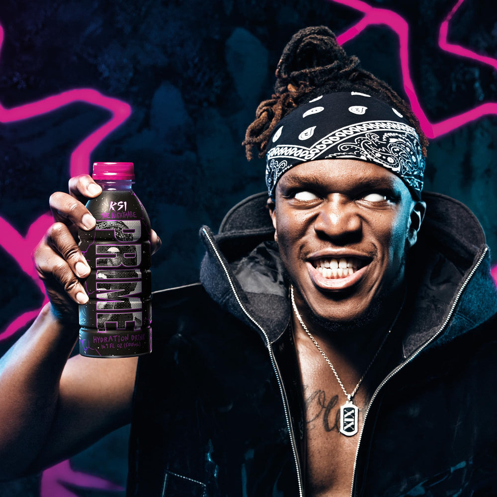 PRIME Hydration KSI THE NIGHTMARE in use during training
