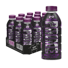 PRIME Hydration KSI THE NIGHTMARE bottle front shows energizing hydration on the go
