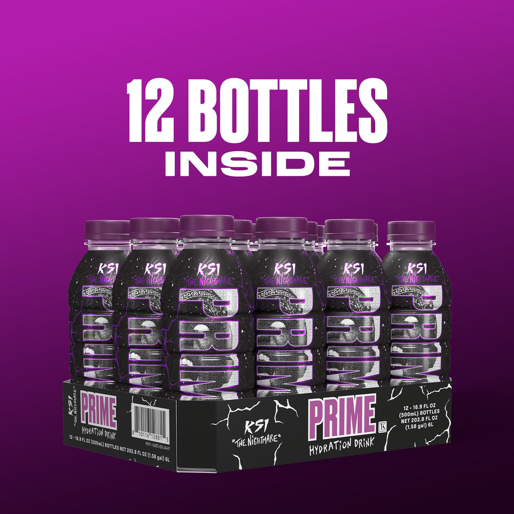 PRIME Hydration KSI THE NIGHTMARE flavor variations showcase bold taste