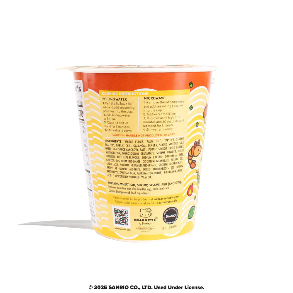 Vegan Hello Kitty ramen ingredients lineup without animal byproducts