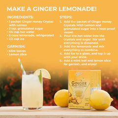 Prince of Peace cold iced ginger honey crystals pour for refreshing citrus twist.