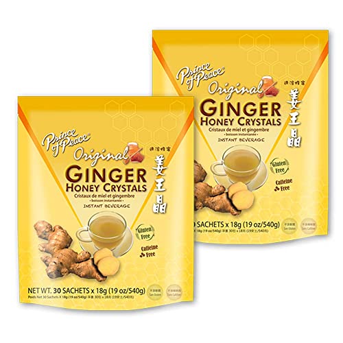 Prince of Peace ginger honey crystals cup setting for cozy experience.