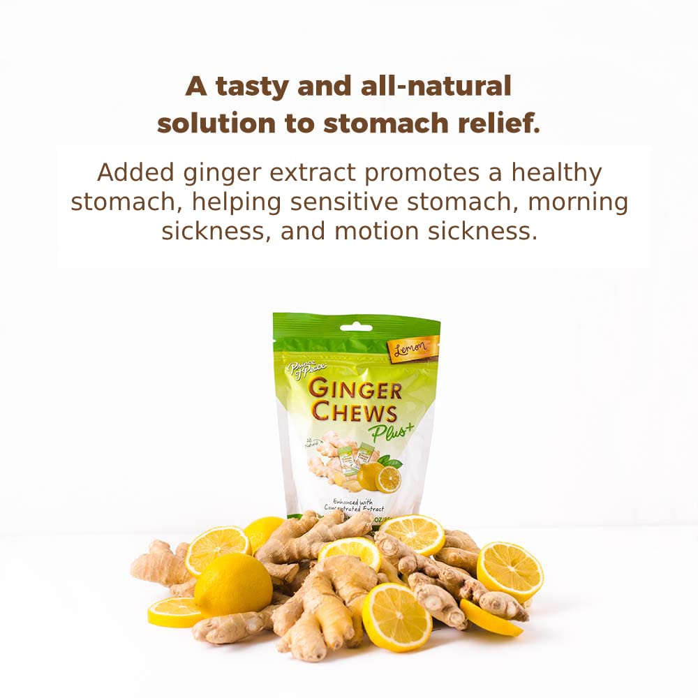 Prince Of Peace Ginger Chew Plus Lemon on the go scene for daily digestion