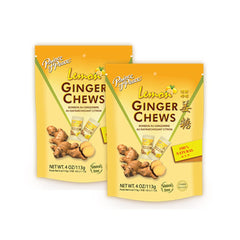 Prince Of Peace Ginger Chews with Lemon in 2-pack for on-the-go snacking.