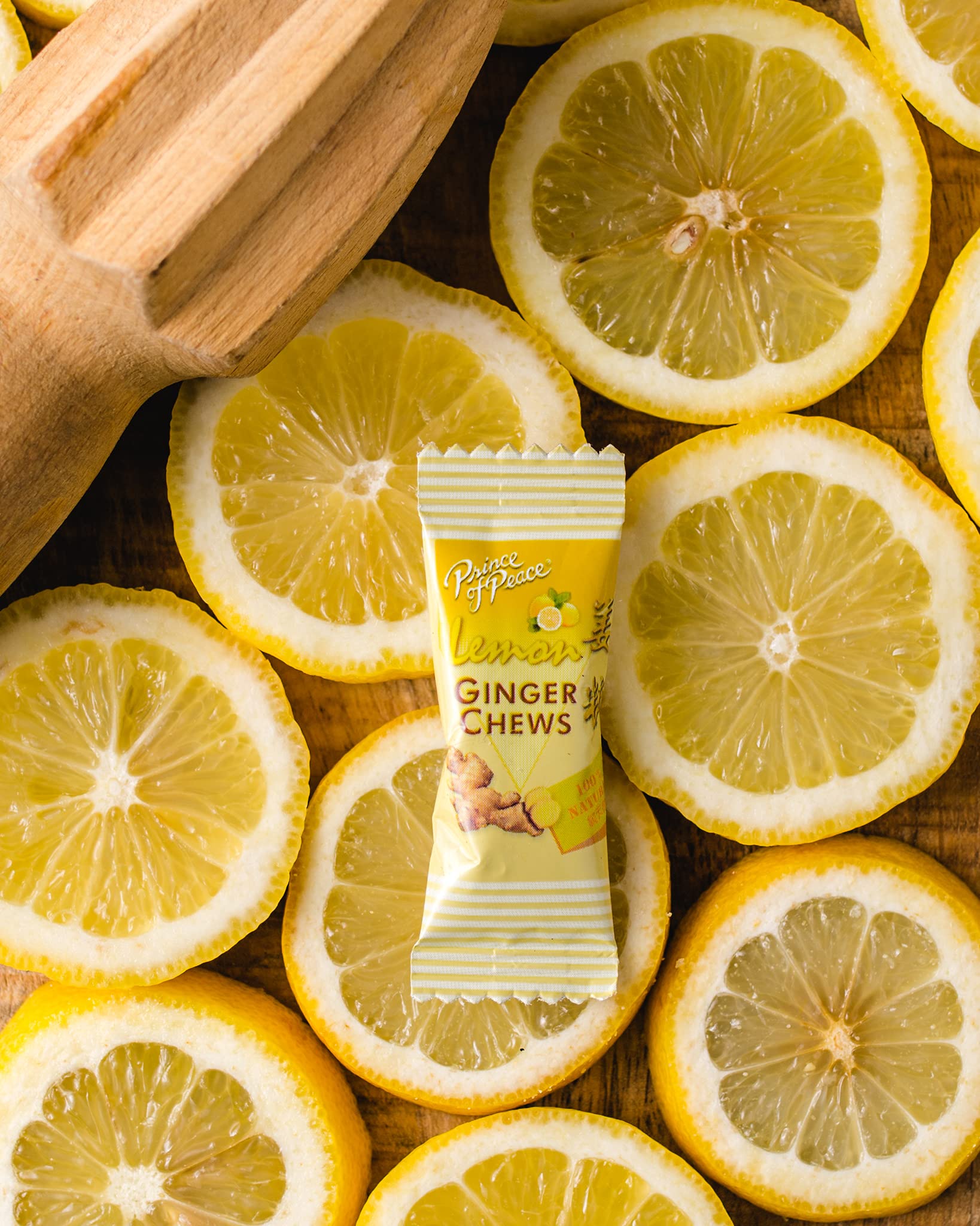 Prince of Peace lemon ginger chews, natural ingredients for a satisfying treat