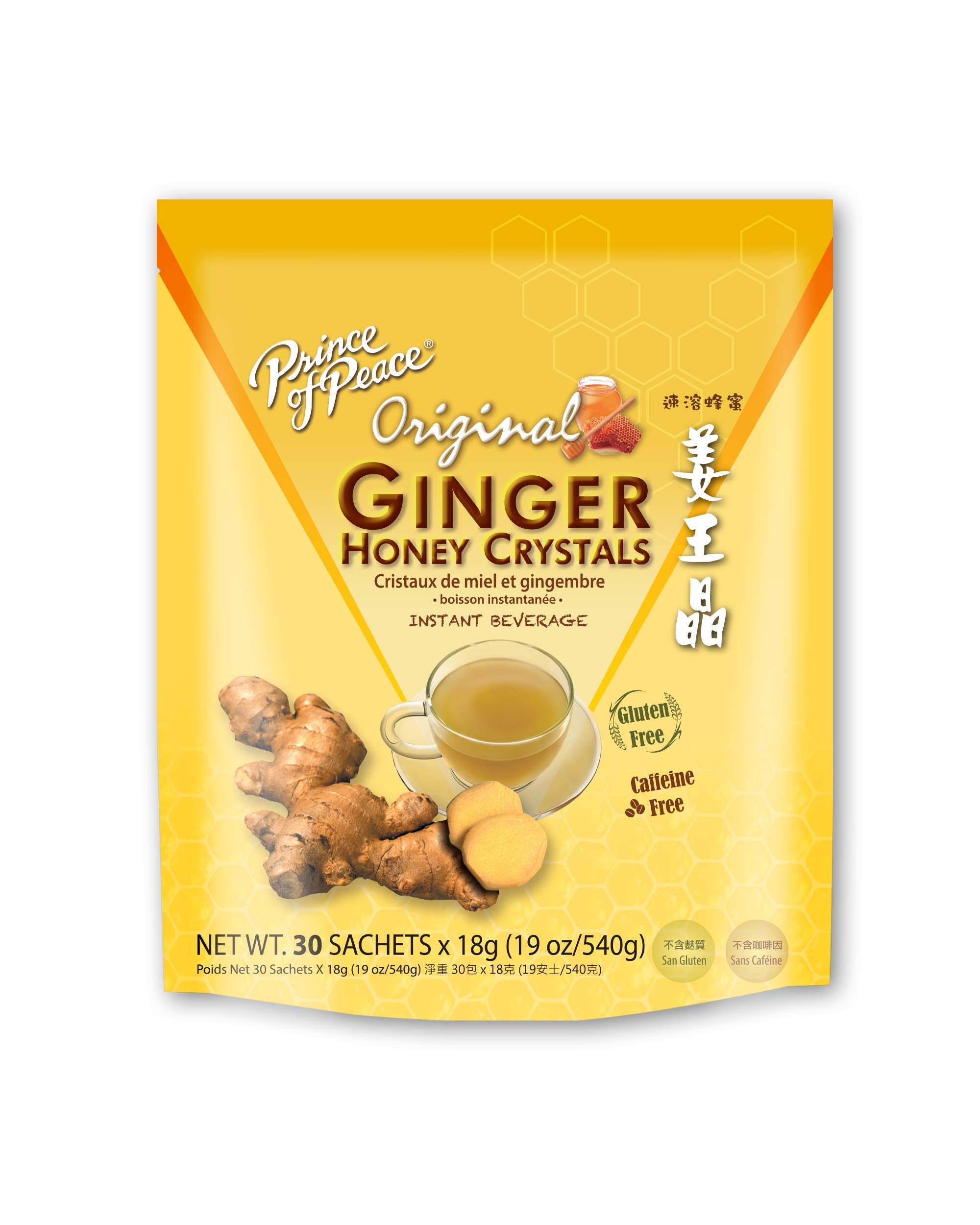 Prince of Peace Ginger Honey Crystals jar front, ready-to-use blend