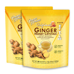 Prince of Peace Ginger Honey Crystals Original sachets for soothing throat, hot or iced.