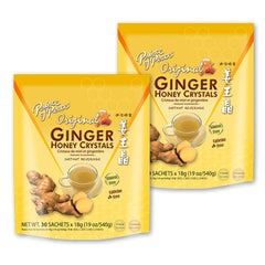 Prince of Peace Ginger Honey Crystals sachet front view highlighting easy brewing.