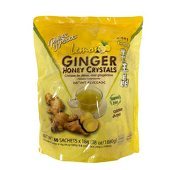 Prince Of Peace ginger honey sachets close-up showing authentic flavor.