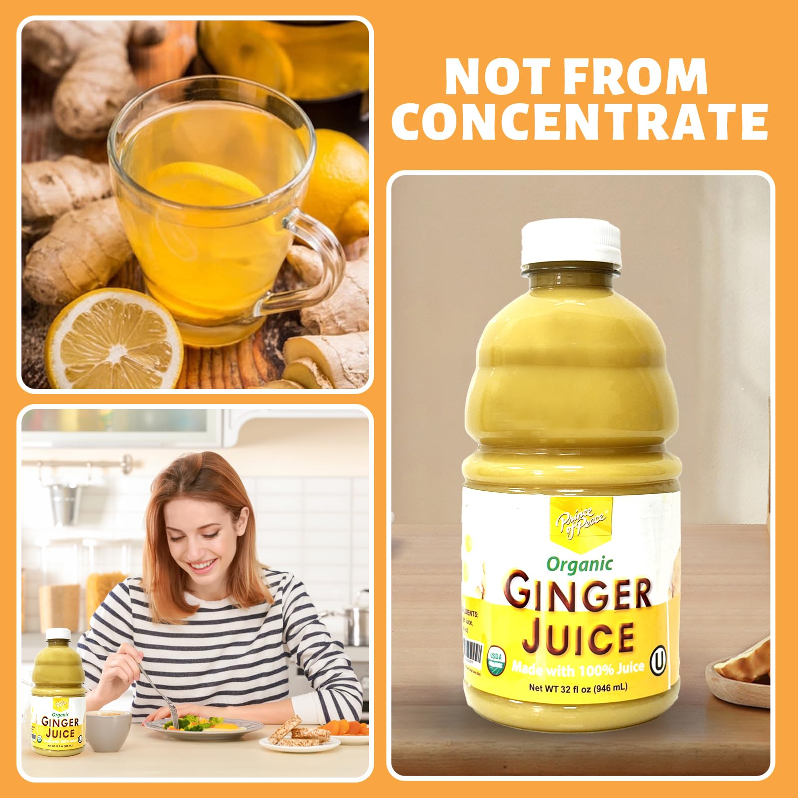 Prince Of Peace Ginger Juice in kitchen scene for quick health-minded moments.