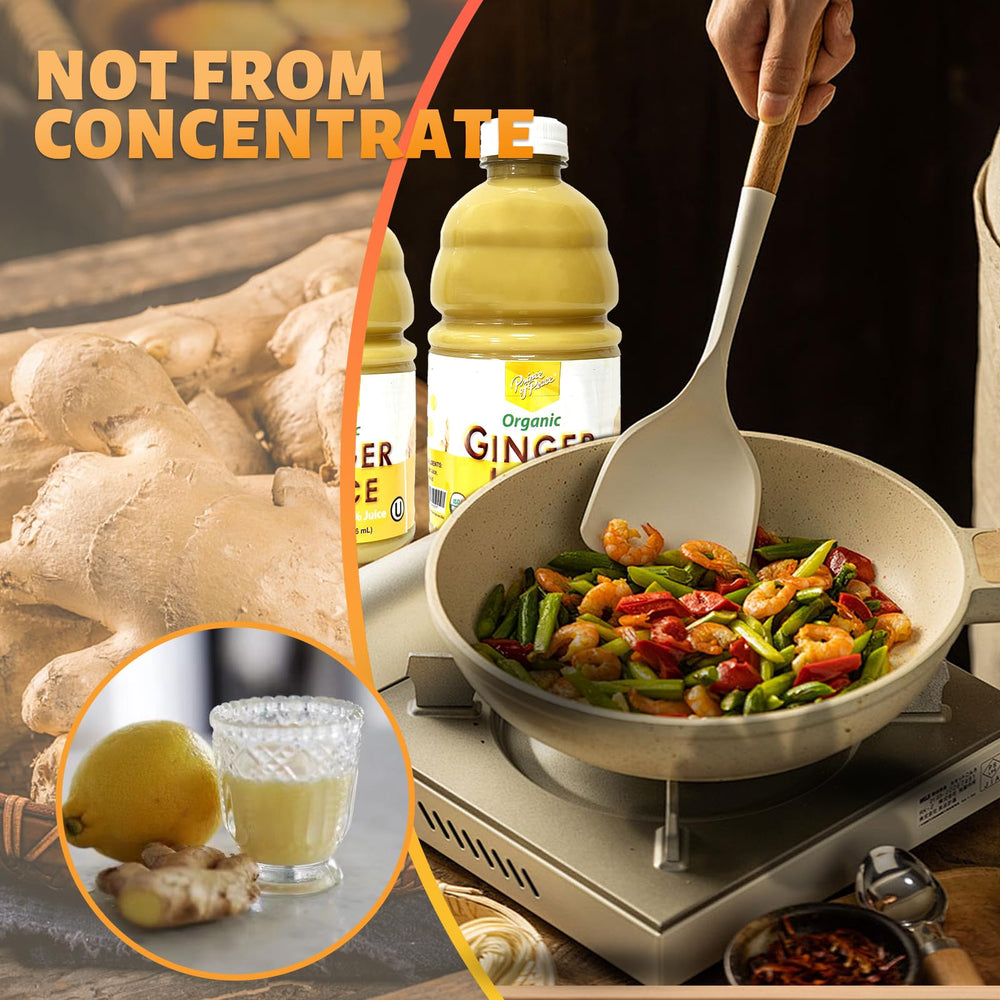 Prince Of Peace Ginger Juice ginger root slices hint at natural ingredients.