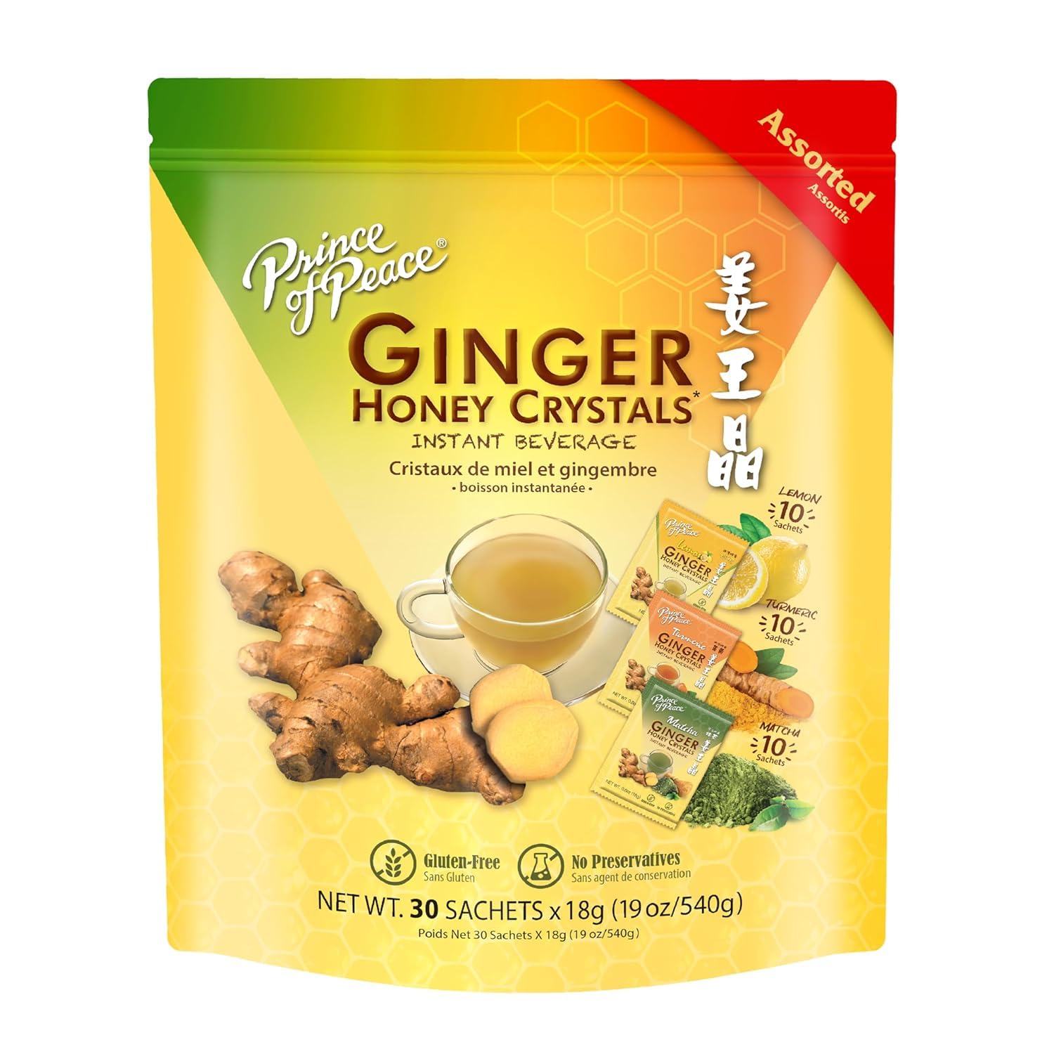 Prince of Peace instant ginger honey crystals box—easy to brew for warm comfort