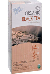 Prince of Peace organic black tea bags in box ready to brew a soothing cup.